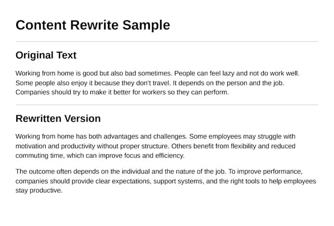 rewrite, edit, and proofread your article professionally